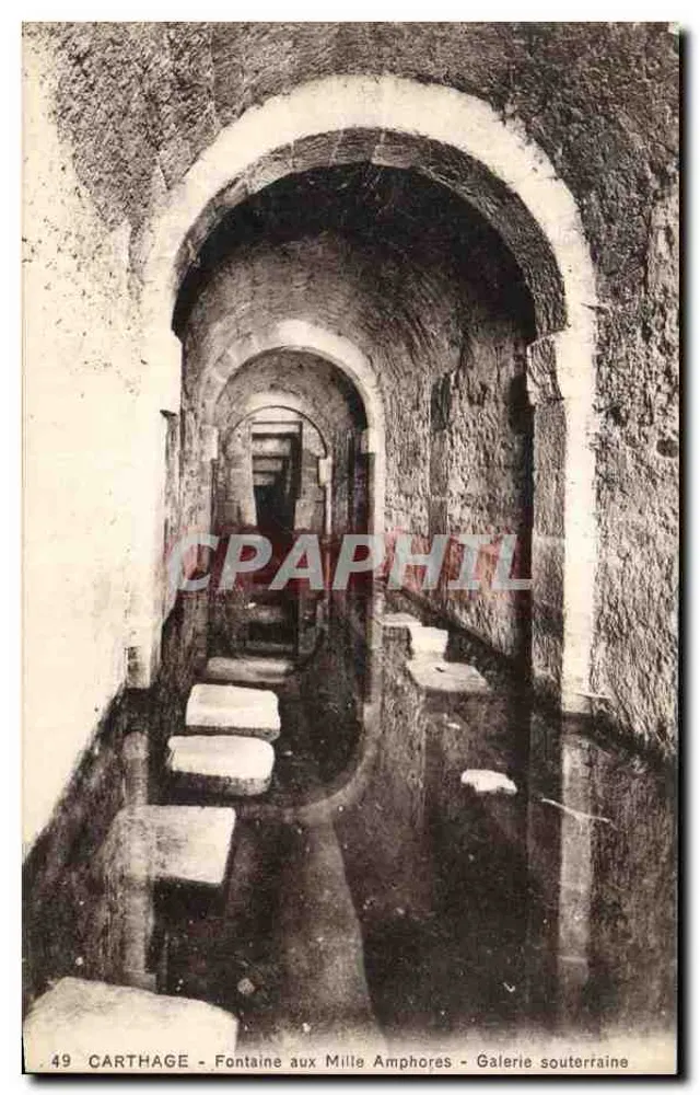 Carthage - Fontäne der Tausend Amphoren - Unterirdische Galerie - Vorderseite