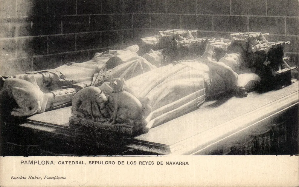 Pamplona: Kathedrale, Grab der Könige von Navarra — Eusebio Rubio, Pamplona - Vorderseite