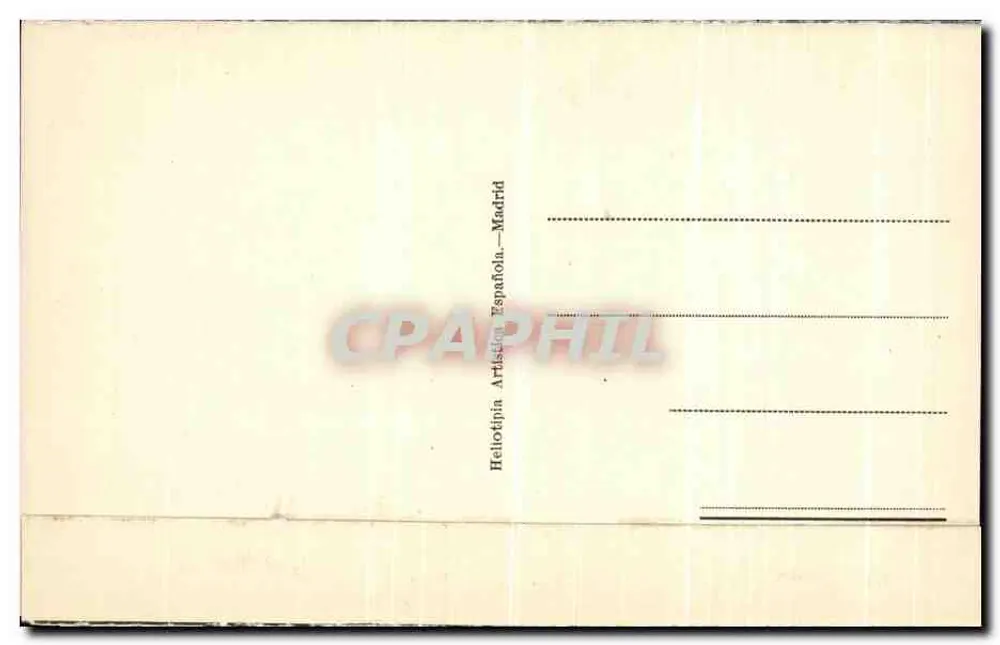 Avila — Catedral : Puerta de los Doce Apóstoles — Heliotipia Artística Española, n°14 - Reverso
