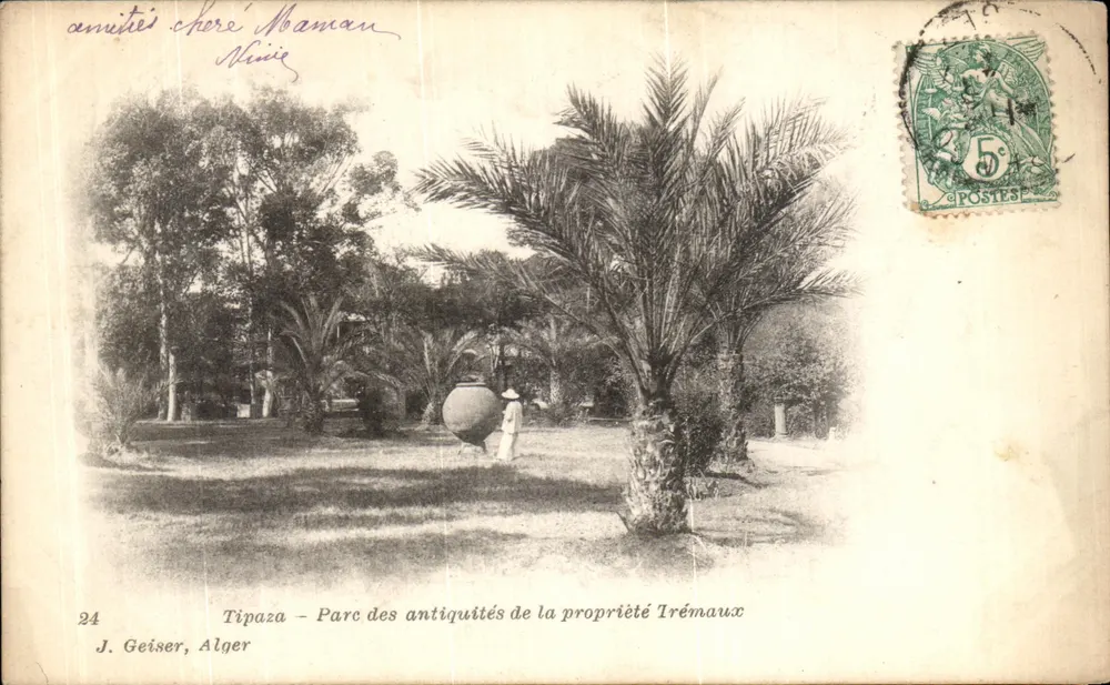 Tipaza - Park der Antiquitäten der Irémaux-Eigenschaft — J. Geiser, Alger - Vorderseite