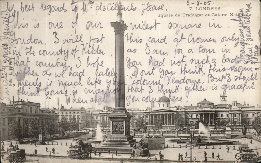 Trafalgar Square — National Gallery — Verleger unbekannt, Seriennummer 7 - Vorderseite