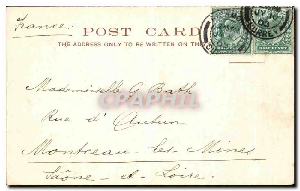 Catedral de Canterbury — editor C.W. Faulkner & Co, Londres - Verso