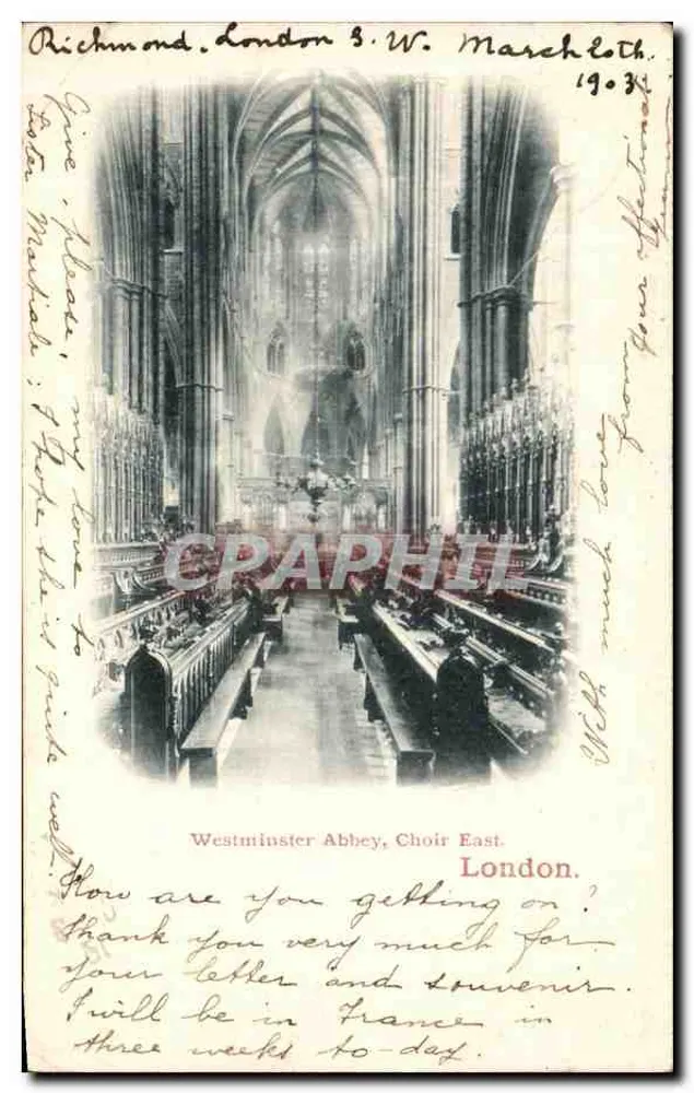 Westminster Abbey, Chor Ost — London — Verlag nicht sichtbar - Vorderseite