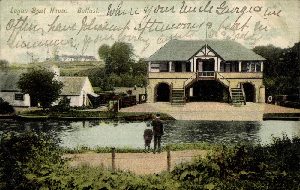 Lagan Boat House. Belfast. — Vista do edifício e do cais — n° 146 - Frente
