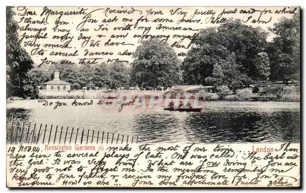 Kensington Gardens — Londres — editor Shangold & Co. n°13 - Frente