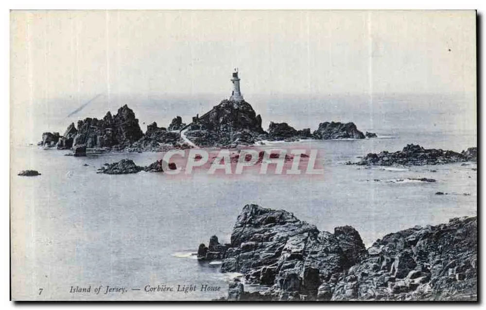Insel Jersey — Leuchtturm Corbière — unbekannter Verlag, Nr. 7 - Vorderseite