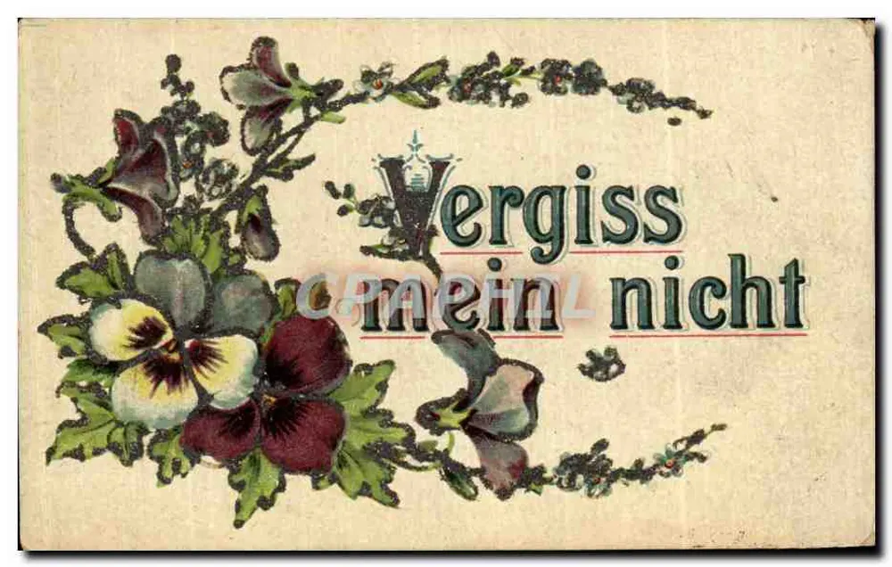 Flores — 'Vergiss mein nicht' — editor não visível, número de série não visível - Frente