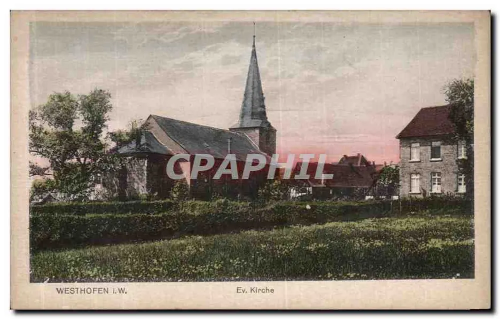 Westhofen i.W. — Igreja evangélica — W. Sundermann, Westhofen i.W., n° L 33096 - Frente