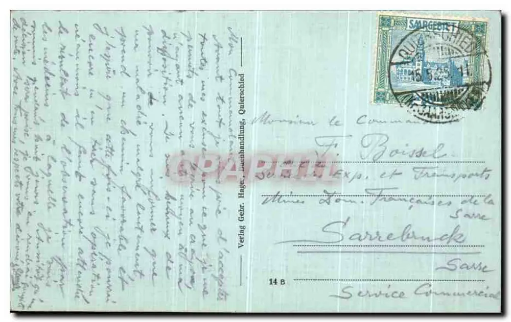 Knappschaftskrankenhaus Quierschied (Fischbachtal) — Verlag Vering, Nr. 14 B - Rückseite