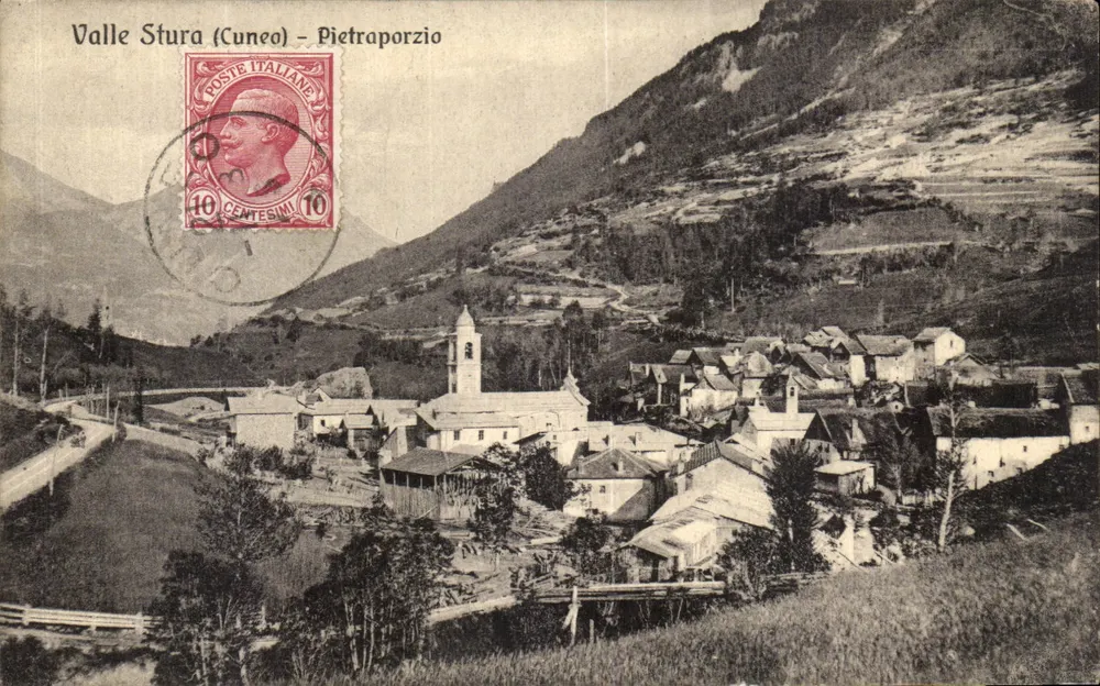 Tal der Stura (Cuneo) - Pietraporzio — Verlag E. Fiesa, Nr. 14149 - Vorderseite