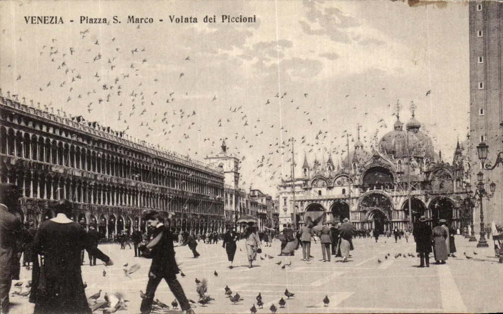 Venedig - Piazza S. Marco - Volata dei Piccioni — Verlag Graphiil, Nr. 95 - Vorderseite