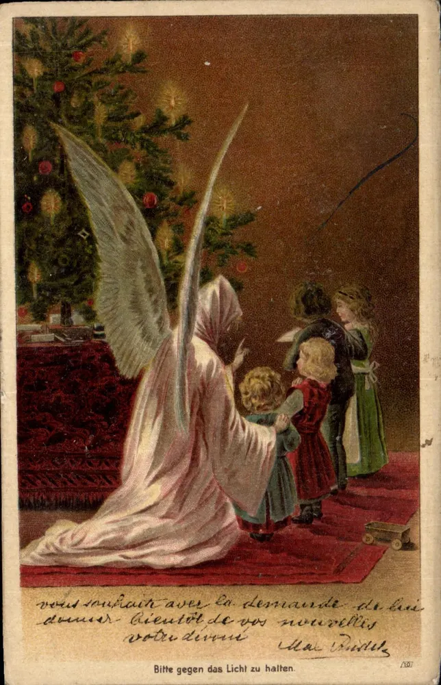 Ange aux enfants devant un sapin de Noël — Max Riedel, éditeur - Voorkant