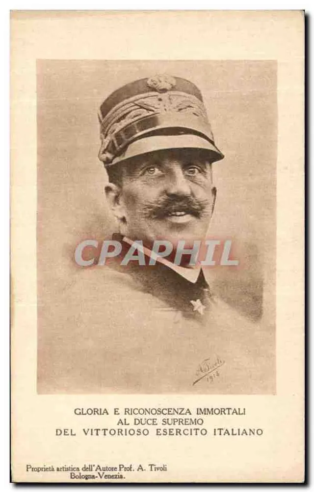 Retrato de um oficial italiano — Prof. A. Tivoli — 1918 - Frente