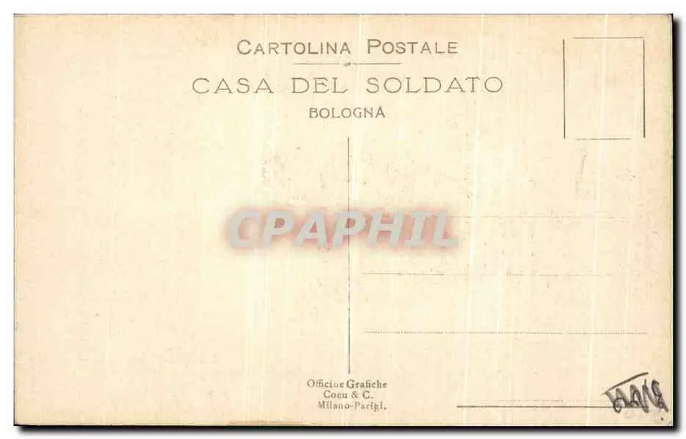 Retrato de um oficial italiano — Prof. A. Tivoli — 1918 - Verso