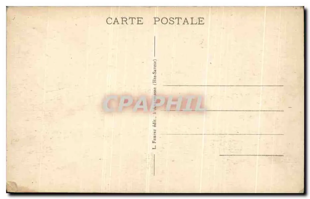 Genf - Ufer des Sees Léman und der Salève — Verlag L. Fawrez, in Apremont (Haute-Savoie) - Rückseite
