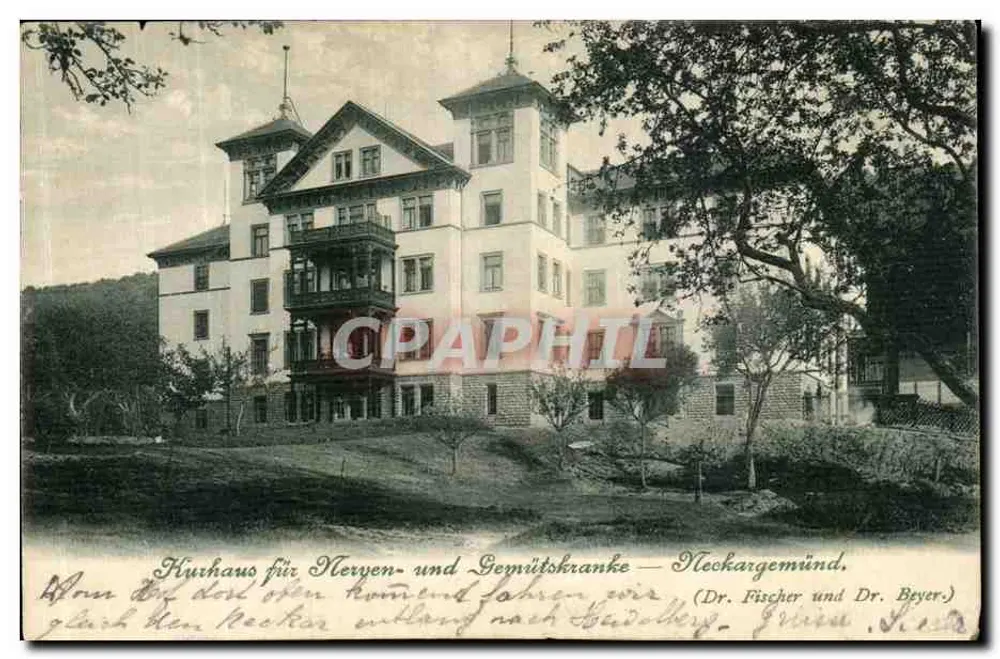 Kurhaus für Nerven- und Gemütskrankheiten — Neckargemünd — (Dr. Fischer und Dr. Beyer.) - Vorderseite