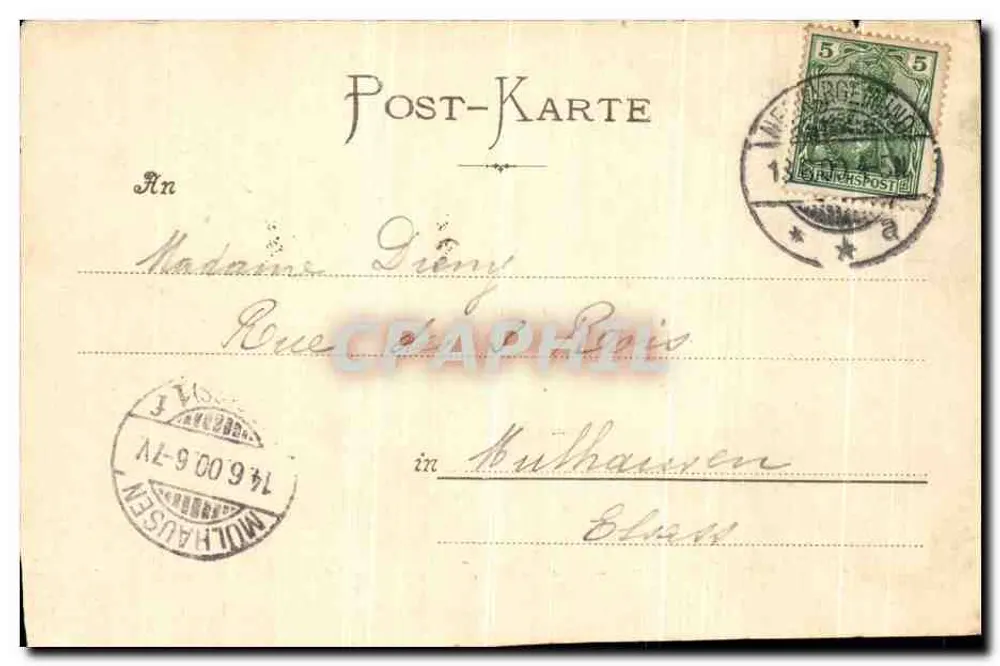 Kurhaus für Nerven- und Gemütskrankheiten — Neckargemünd — (Dr. Fischer und Dr. Beyer.) - Rückseite
