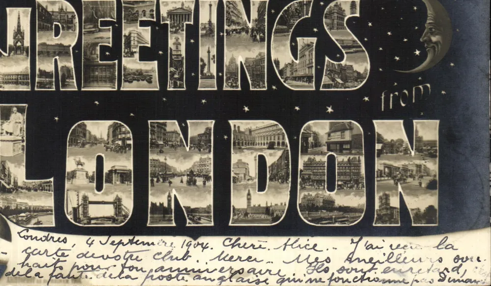 Londres — Greetings from London — Union Postale Universelle - Recto