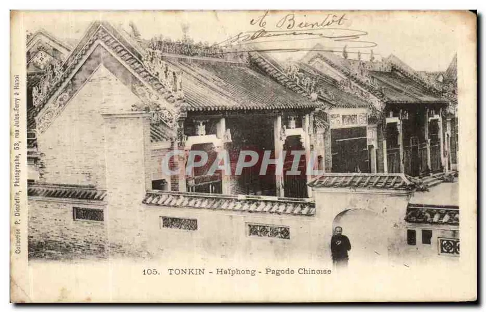 Hanoi - Chinesische Pagode — Sammlung P. Dieulefils, 52, Rue Jules-Ferry — n° 105 - Vorderseite