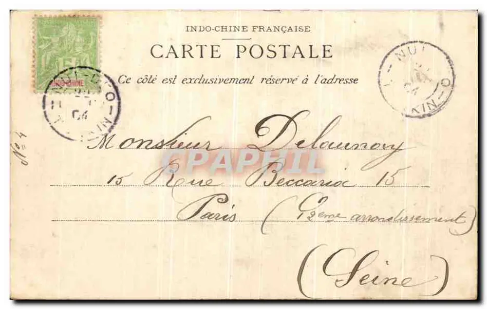 Tonkin - Haiphong — Canal Bonnal — éditeur P. Dienkoff, n° 103 - Reverso