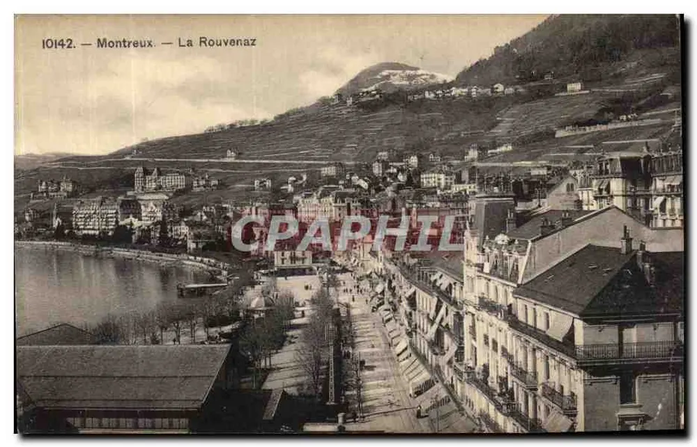 Montreux — La Rouvenaz — Fototypia Oo., Nauchâtel - Awers