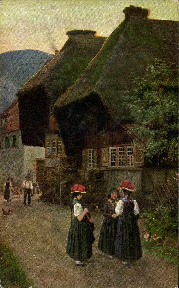 Dorfstraße no Schwarzwald — cena de aldeia — Hoffmann, Heidelberg - Frente