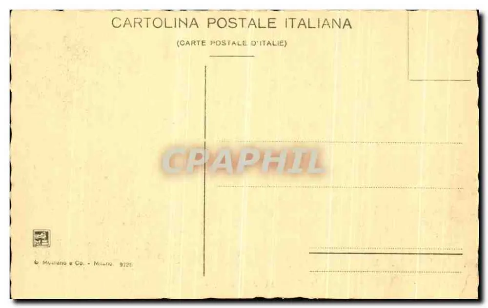 Monumental Certosa de Pavia — Pequeno Chiostro — editor Muliano & Co. n° 3726 - Verso