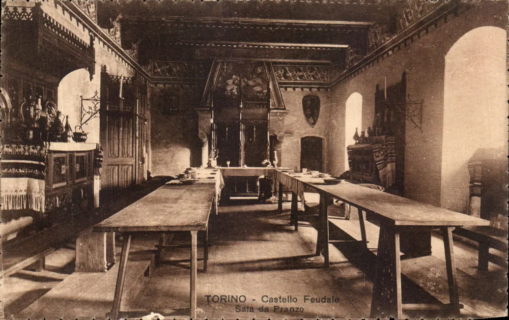 Torino - Castello Feudale, Sala da Pranzo — éditeur V. Ecclesie, Asti - Frente