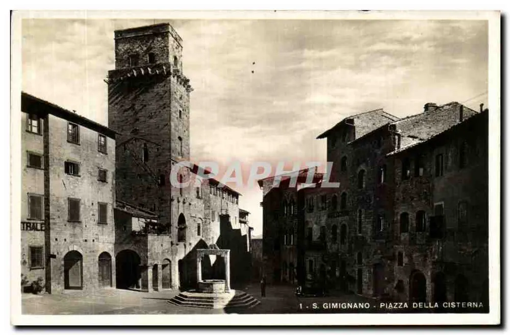 S. Gimignano - Piazza della Cisterna — editor Fontanelli, série I - Frente