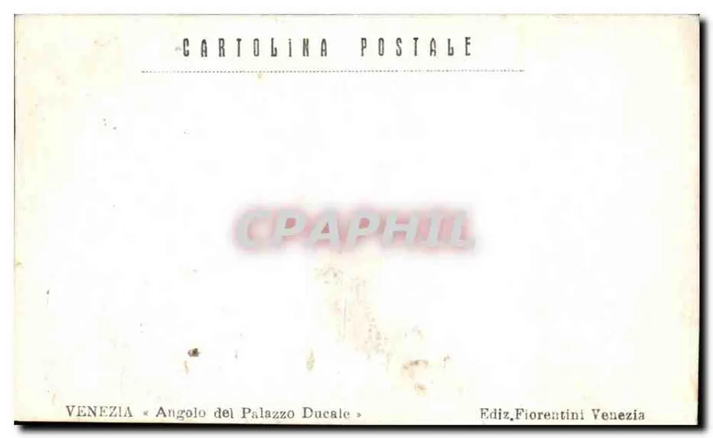 Vénétie — Ângulo do Palazzo Ducale — Ediz. Fiorentini Venezia - Verso