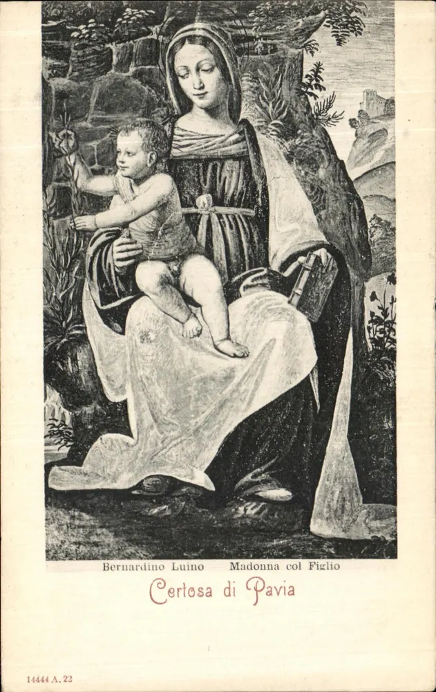 Madonna mit Kind — Werk von Bernardino Luino — Certosa di Pavia, Nr. 14444 A.22 - Vorderseite