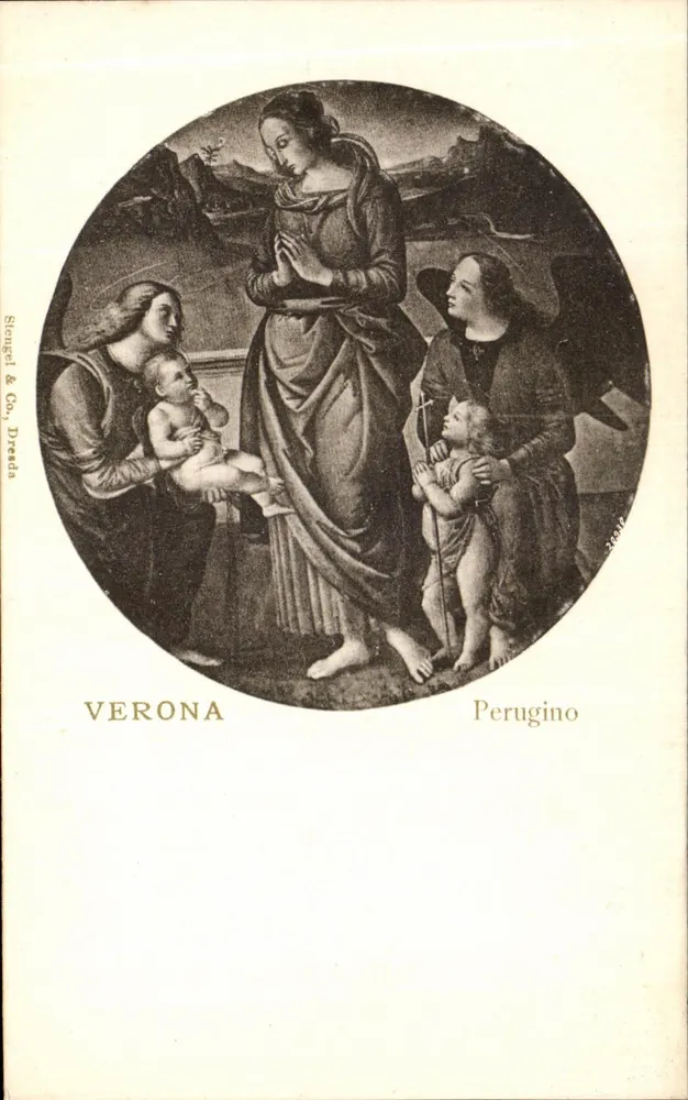 Verona — Madona de Perugino — Stengel & Co., Dresden - Frente