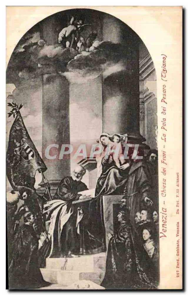 Venedig — Kirche der Brüder — Das Altarbild der Brüder — Von Fot. F. III Alinari - Vorderseite