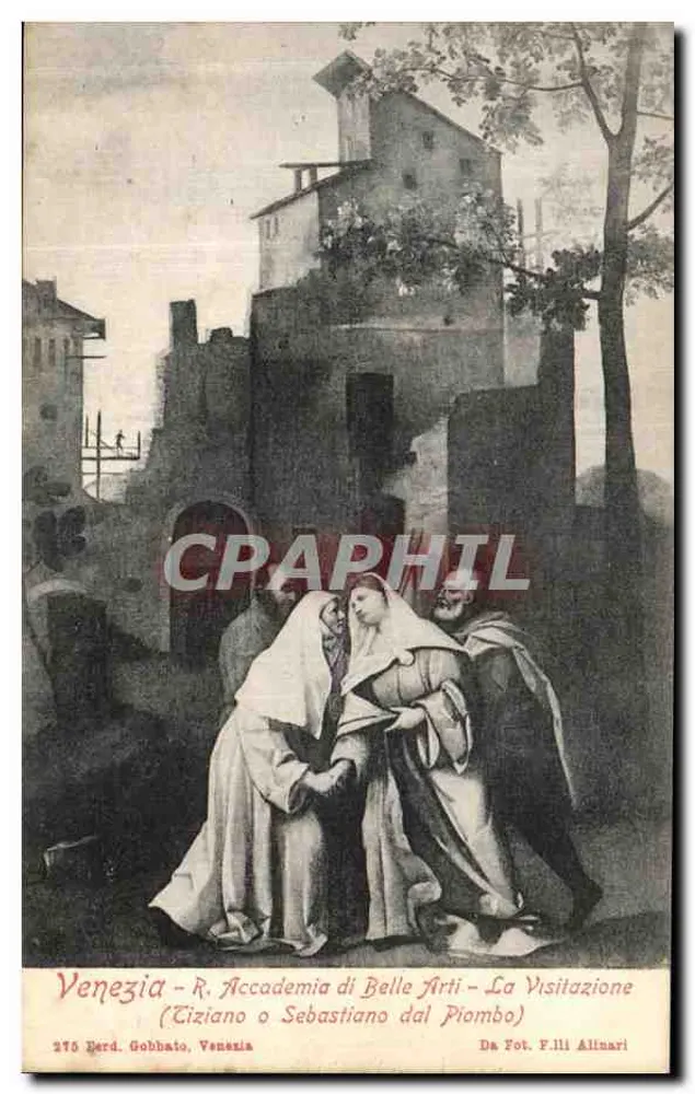 Die Verkündigung — Werk von Tiziano oder Sebastiano dal Piombo — veröffentlicht von Ferd. Gobbato, Venedig - Vorderseite