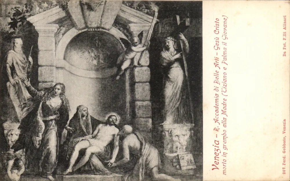 Venedig - R. Accademia di Belle Arti - Jesus Christus - Jesus der Junge - Jesus tot in den Armen seiner Mutter (Cizian) - Vorderseite