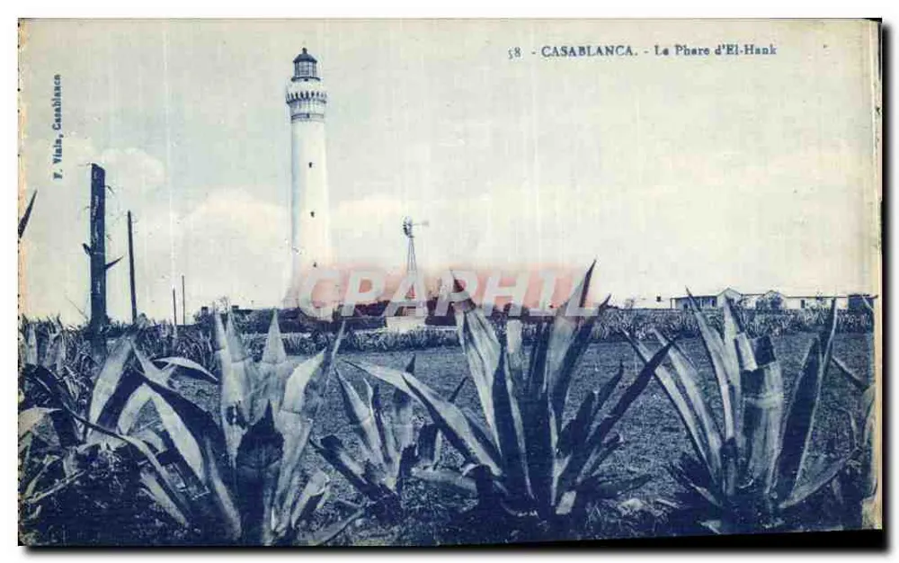 Casablanca - O Farol de El-Hank — F. Viala, Casablanca, n°58 - Frente