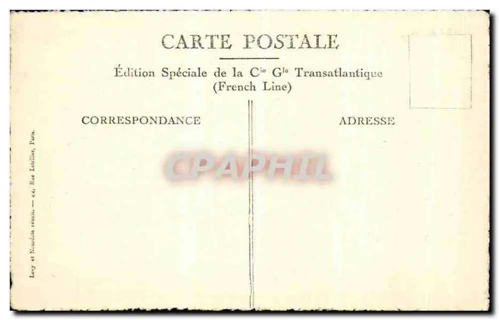 Dampfer "SUFFREN" — Speisesaal — Kabinespeisesaal - Rückseite