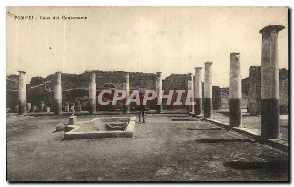 Pompeia - Casa del Centenario — editor Carlo Cotini, Nápoles - Frente