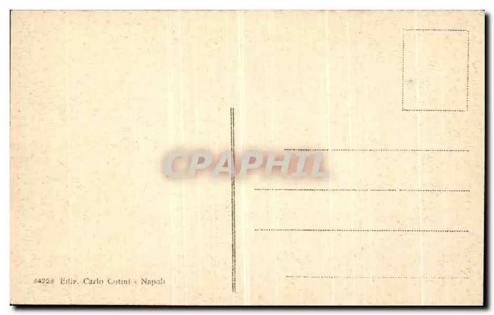 Pompeia - Casa del Centenario — editor Carlo Cotini, Nápoles - Verso