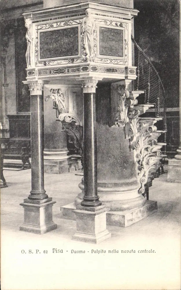 Pisa - Duomo - Pulpito na nave central — O.S.P. 62 - Frente