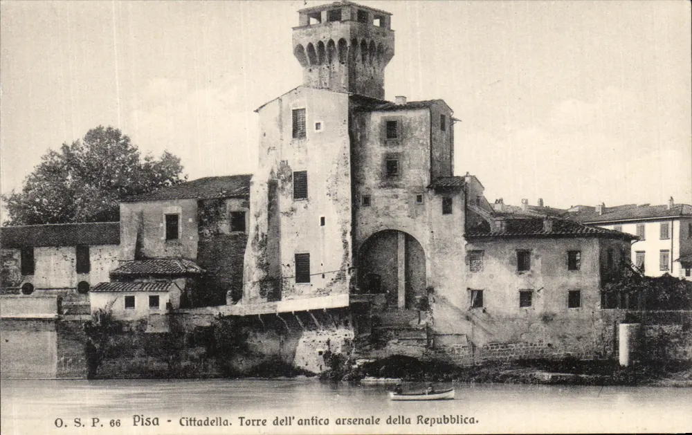 Pisa - Citadel. Turm des alten republikanischen Arsenal — O.S.P. 66 - Vorderseite
