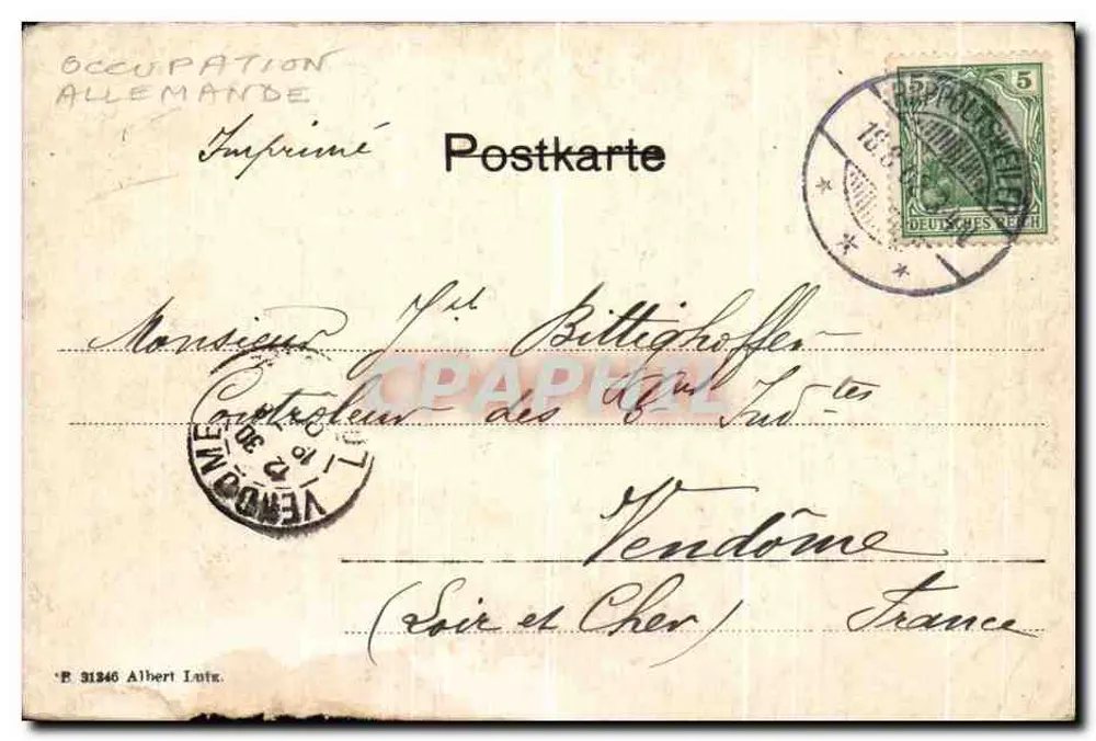 Rappoltsweiler — Dusenbach Kapelle (également Ribeauville) — éditeur imprimeur non identifié - Verso