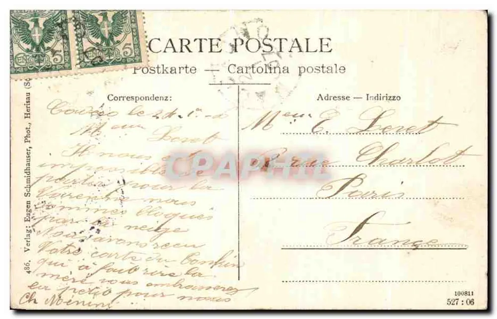 Bedigliora (Tessin) — widok panoramiczny i budynki — Verlag Eugen Schmidhauser, nr 486 - Rewers