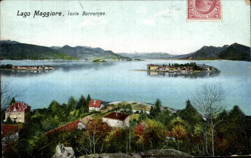 Lago Maggiore, Isole Borromee — vista panorâmica — editor desconhecido, número de série não visível - Frente