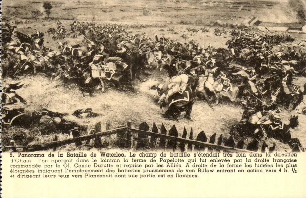 Schlacht von Waterloo — Panorama der Schlacht — Verlag P.I. B. Brüssel - Vorderseite