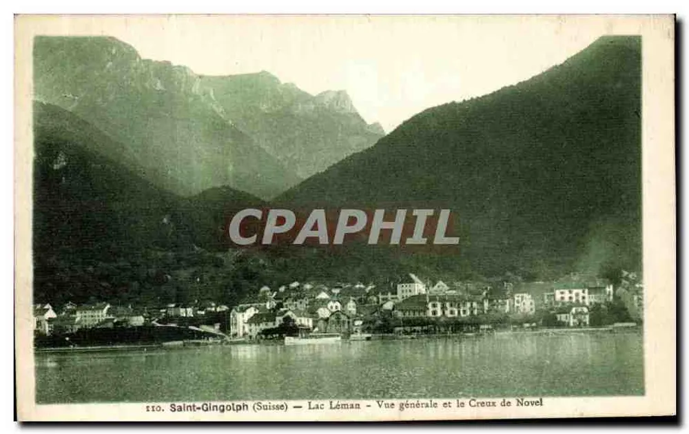 Saint-Gingolph (Schweiz) — Lac Léman — Allgemeiner Blick und das Creux de Novel - Vorderseite