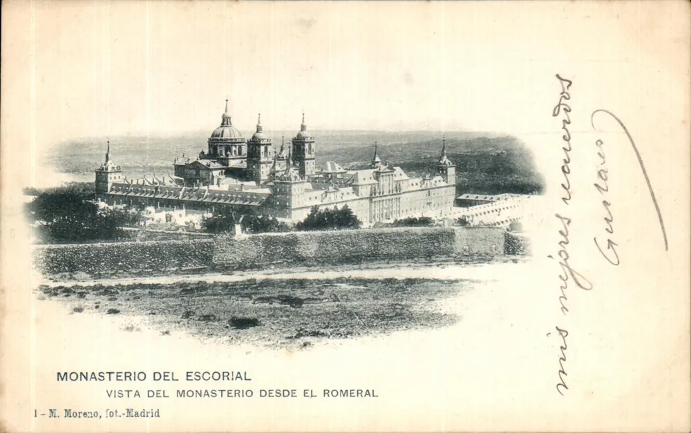 Monasterio del Escorial — Blick vom Romeral — M. Moreno, fot.—Madrid - Vorderseite