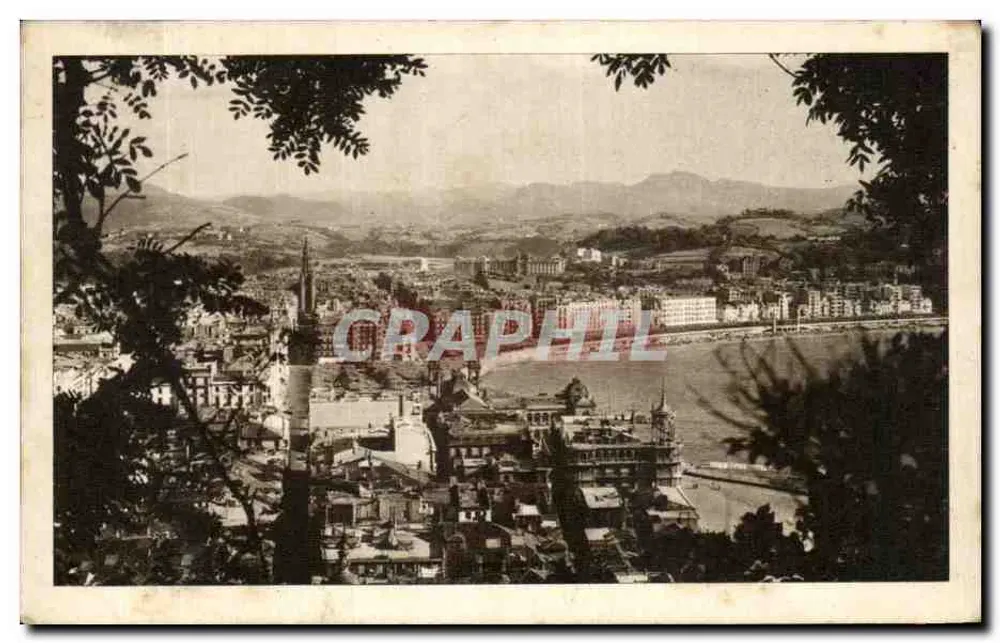 San Sebastián — Ansicht vom Monte Urgull — Foto Galerza - V. Padrón - Vorderseite