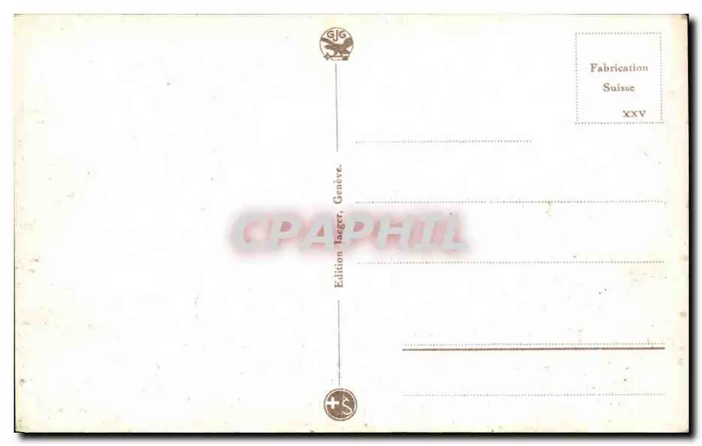 Vevay - Vista general y Dents du Midi — Edición Jager Ginebra, n° 244 - Reverso