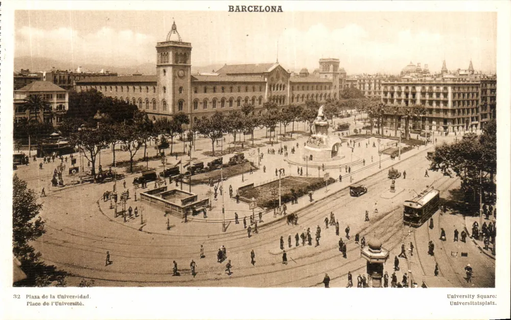 Barcelona — Place de l'Université — L. Holatz, fot. - Barcelona - Vorderseite